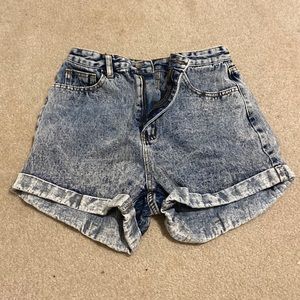 Blue jean shorts